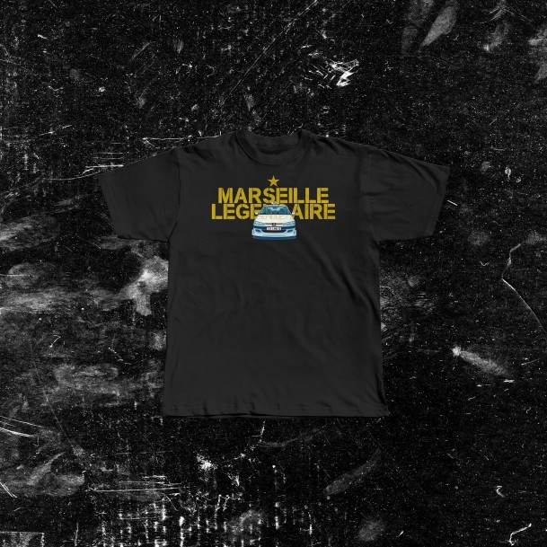TEE SHIRT MARSEILLE LÉGENDAIRE x TAXI Noir