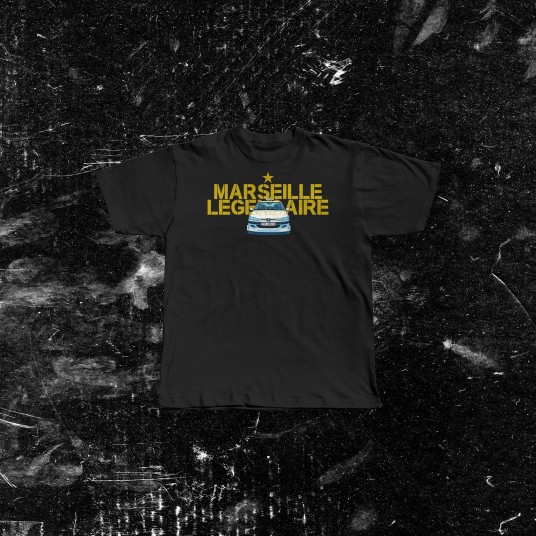 TEE SHIRT MARSEILLE LÉGENDAIRE x TAXI Noir