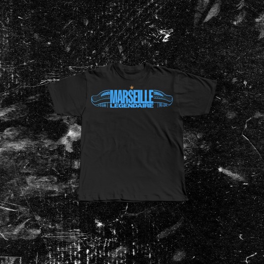 TEE SHIRT MARSEILLE LÉGENDAIRE x VÉLODROME Noir